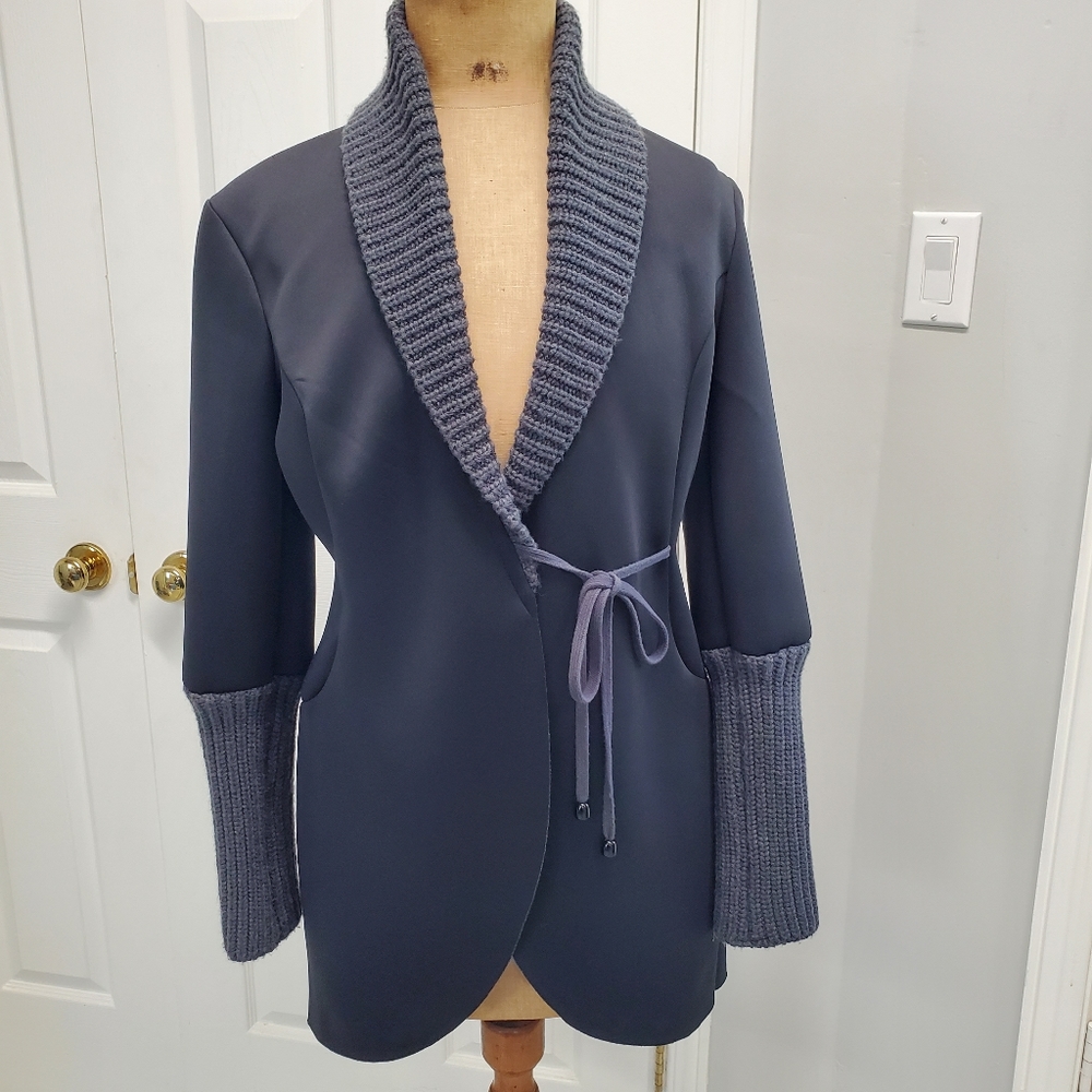 Venus Small Black Sweater Coat